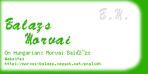 balazs morvai business card